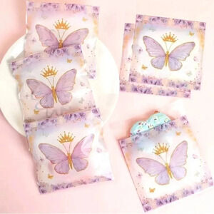 50 Pieces Elegant Butterfly Self Sealing Goodie/Treat Bags